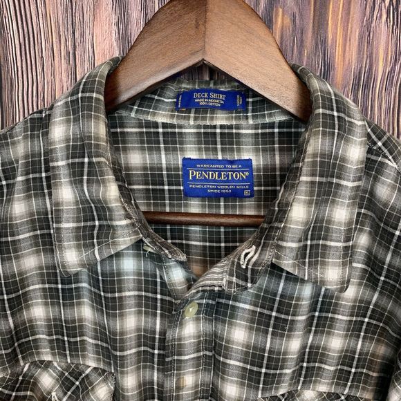 Pendleton Deck Shirt Men Multicolor Outdoor Plaid Check Long Sleeve Button Sz XL - Picture 6 of 12